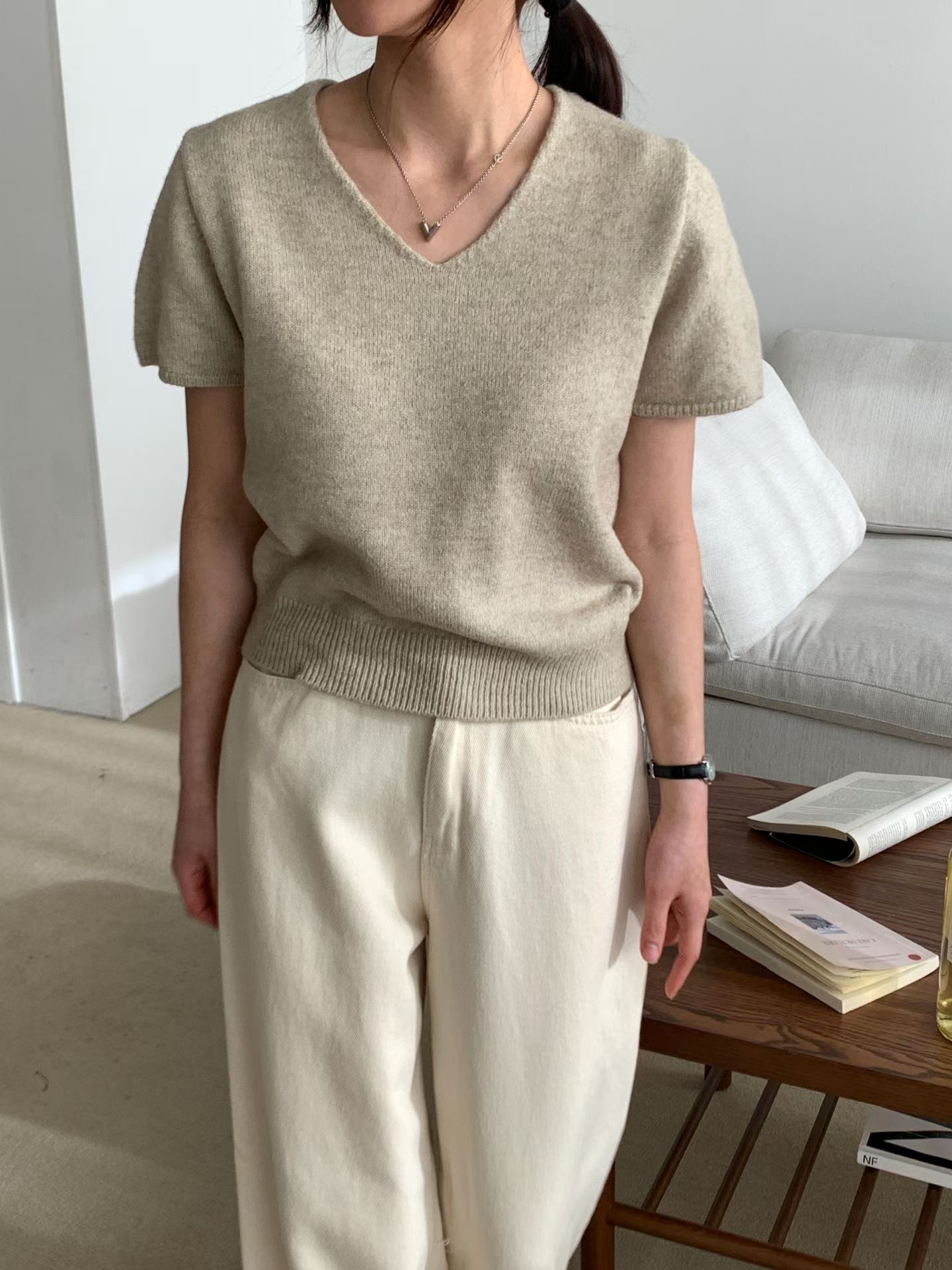 LOOK東大門直郵女士新款真品職業推薦26春夏時尚針織衫柔軟LOOK針織衫圖色1