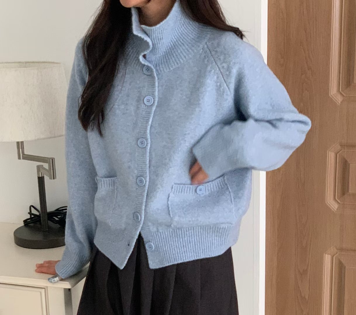 LOOK東大門代購女士新款休閑真品時尚熱賣推薦針織衫高領LOOK針織衫