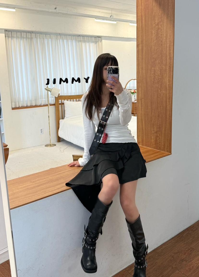 JIMMY東大門實拍女士新品26春夏休閑真品熱賣推薦長袖T恤JIMMY/REMAKE長袖T恤