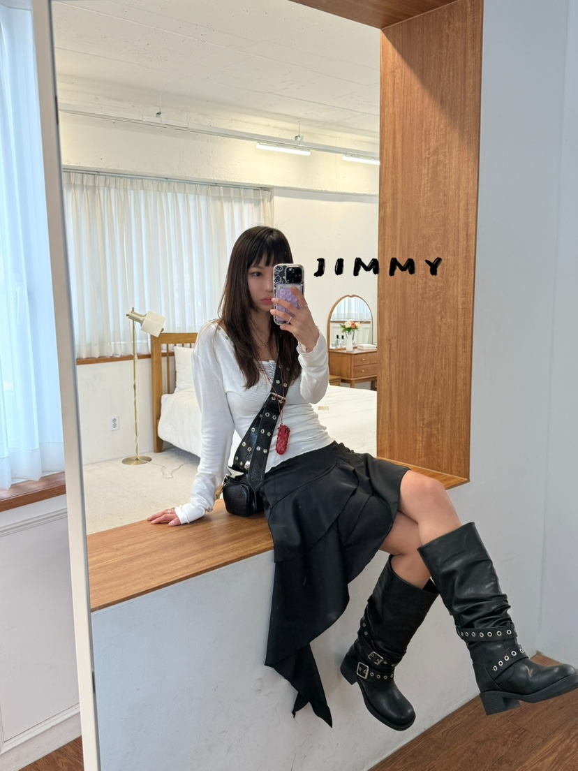 JIMMY東大門實拍女士新品26春夏休閑真品熱賣推薦長袖T恤JIMMY/REMAKE長袖T恤