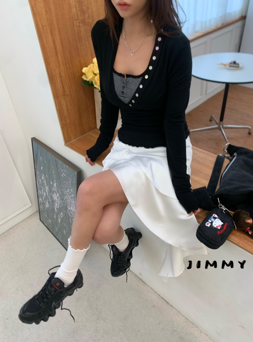 JIMMY東大門實拍女士新品26春夏休閑真品熱賣推薦長袖T恤JIMMY/REMAKE長袖T恤