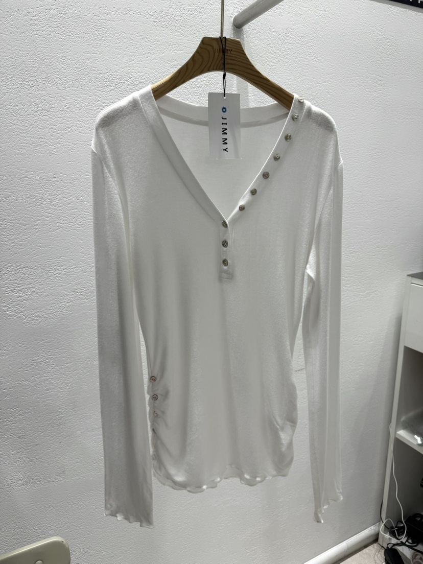 JIMMY東大門實拍女士新品26春夏休閑真品熱賣推薦長袖T恤JIMMY/REMAKE長袖T恤圖色2