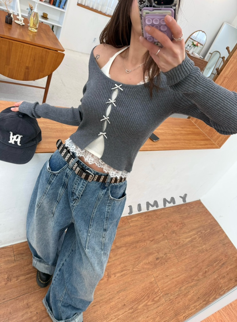 JIMMY東大門代購女裝新款熱賣人氣時尚休閑真品推薦針織衫JIMMY/REMAKE針織衫