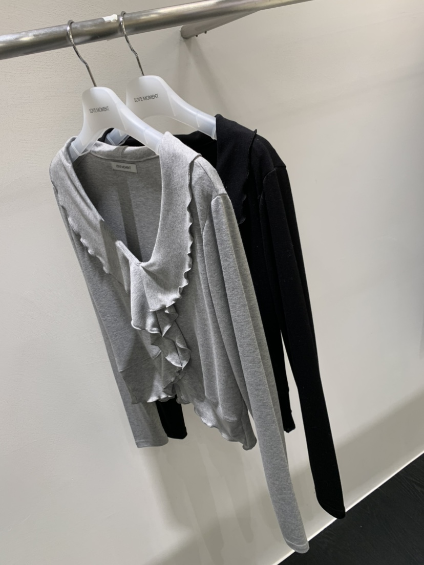 LOVE MOMENT東大門直郵女士新款時尚熱賣真品長袖T恤羊毛衫LOVE MOMENT長袖T恤