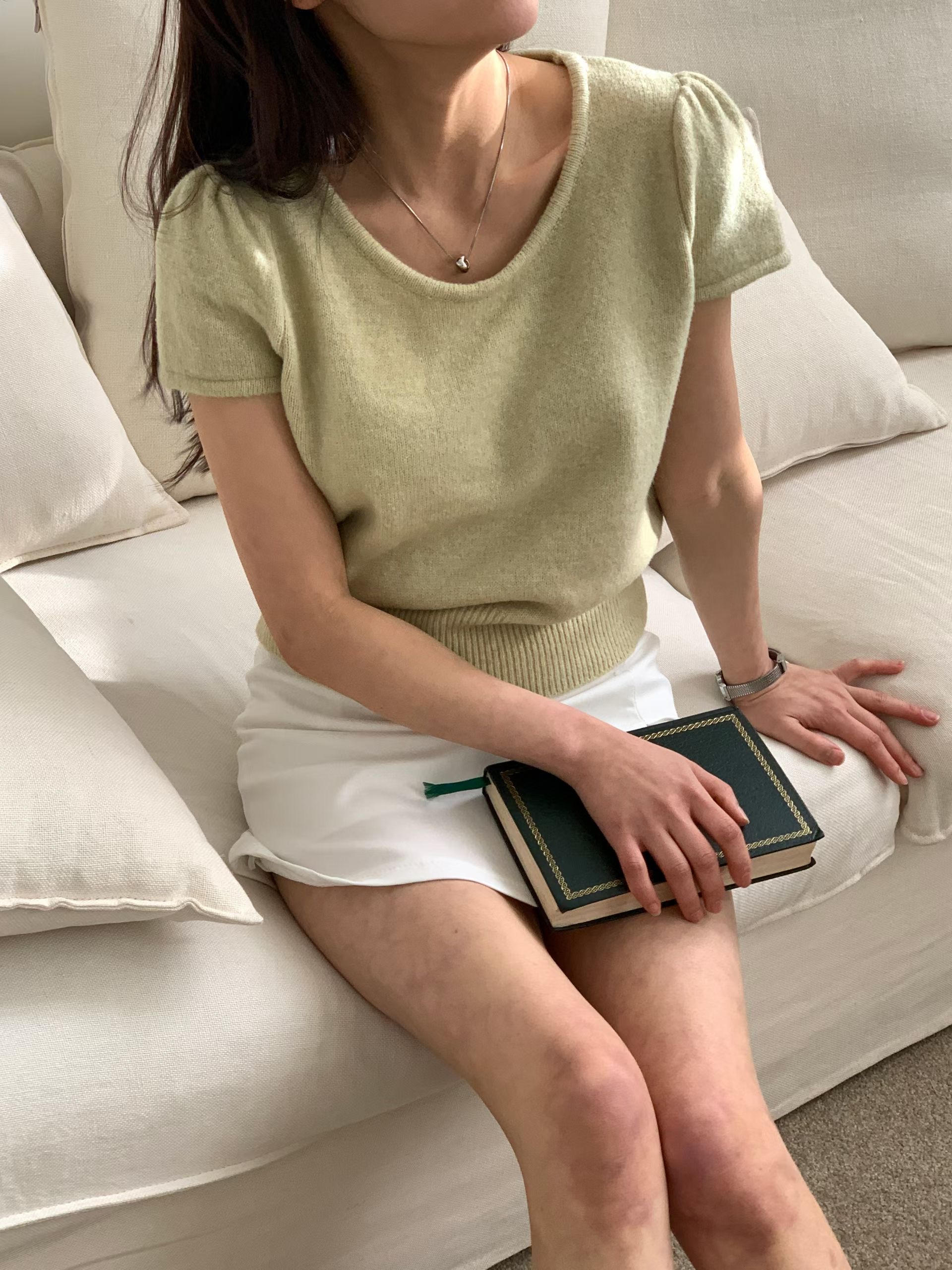 LOOK東大門直郵女裝新款推薦職業時尚休閑人氣針織衫泡泡袖LOOK針織衫