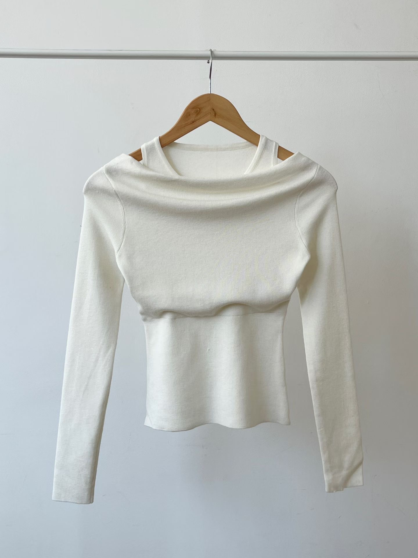 LOOK韓國直郵女士新品職業休閑真品推薦針織衫假兩件雙層LOOK針織衫圖色1