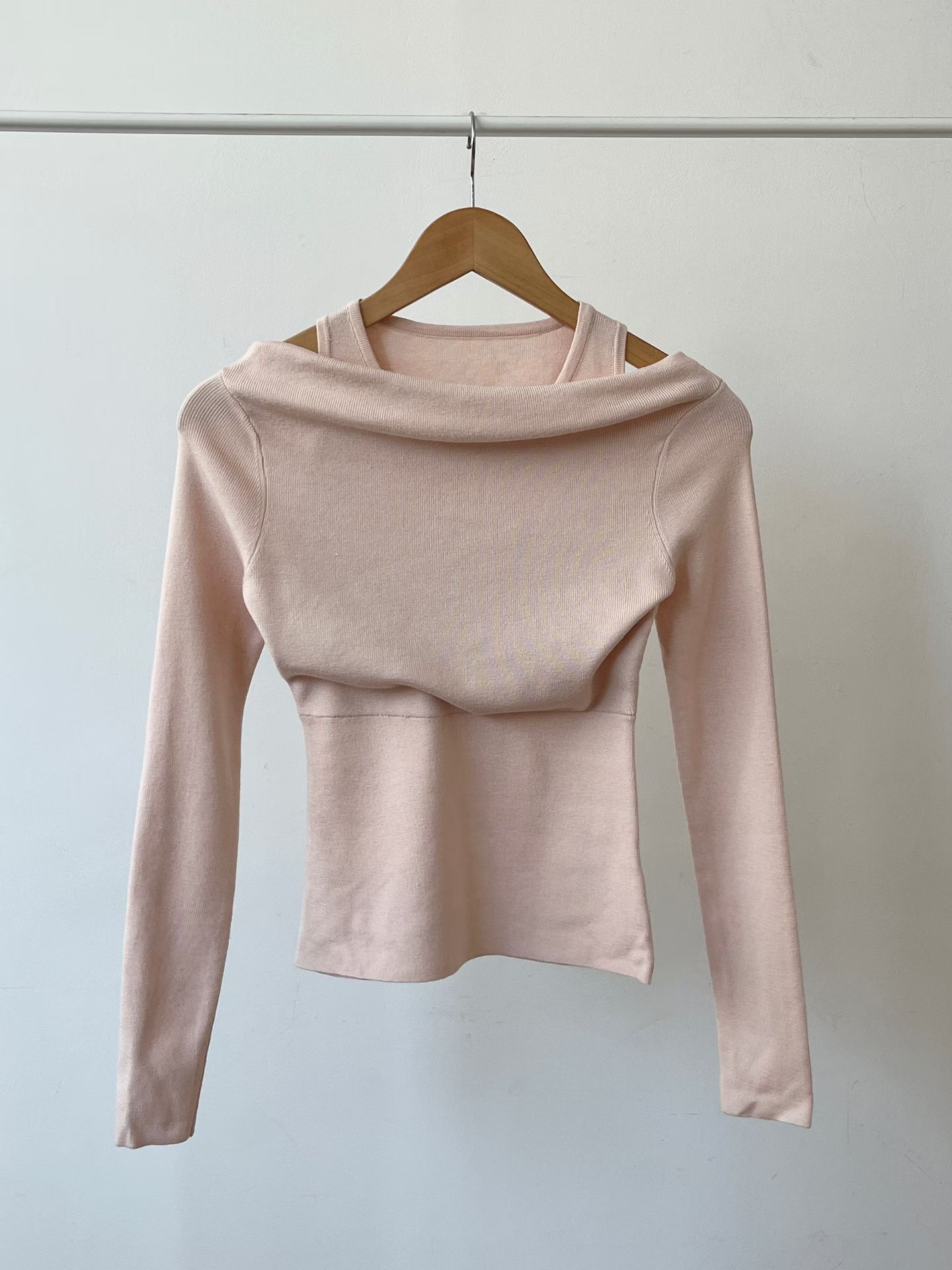 LOOK韓國直郵女士新品職業休閑真品推薦針織衫假兩件雙層LOOK針織衫圖色3