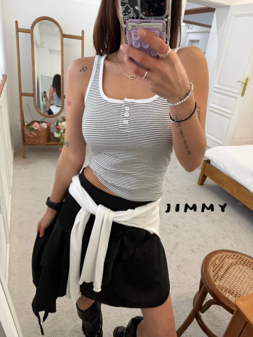 JIMMY韓國代購女裝新款26春夏推薦休閑職業熱賣人氣吊帶背心JIMMY/REMAKE吊帶/背心