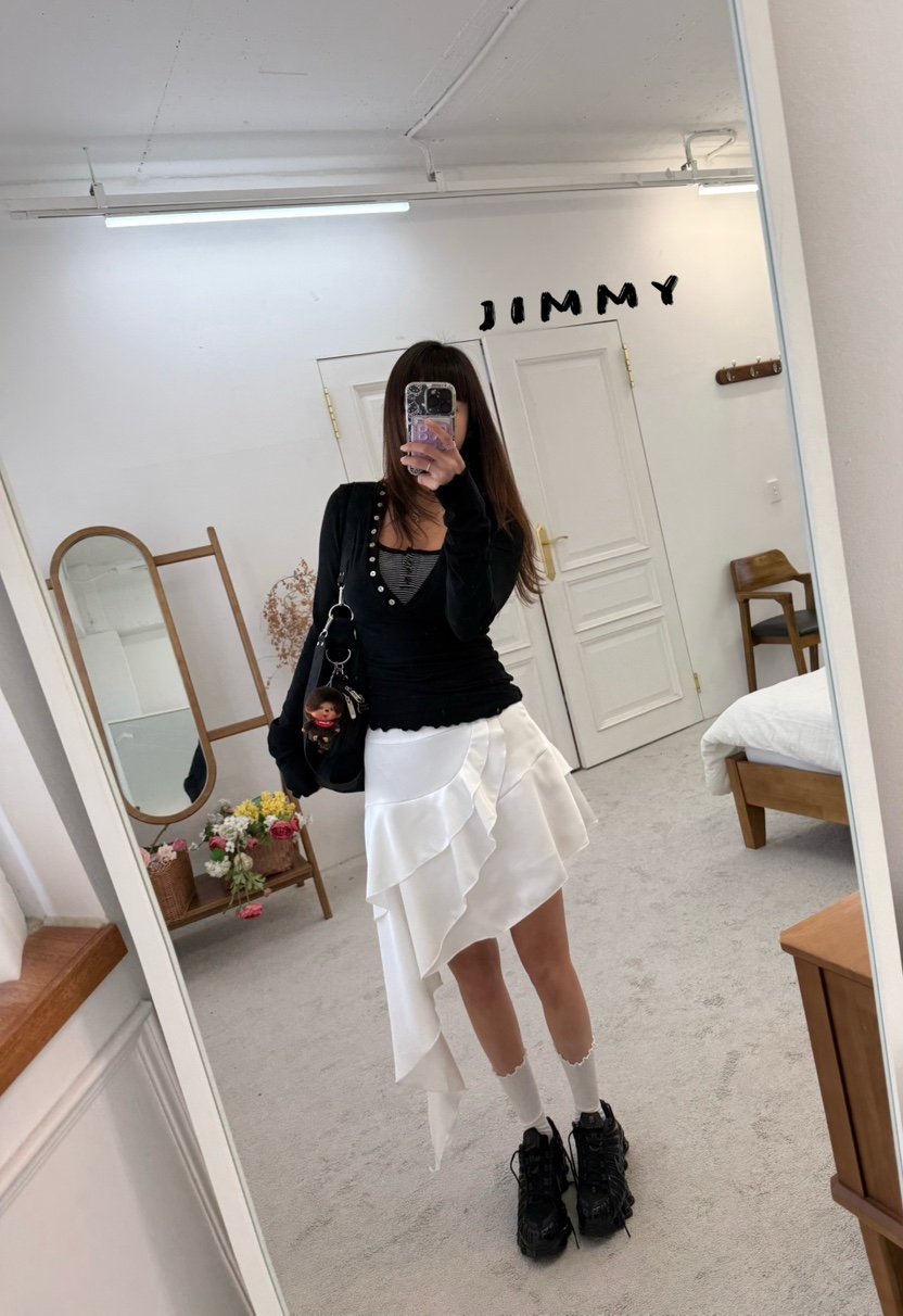 JIMMY東大門實拍女士新品時尚真品職業人氣熱賣推薦26春夏短裙JIMMY/REMAKE短裙