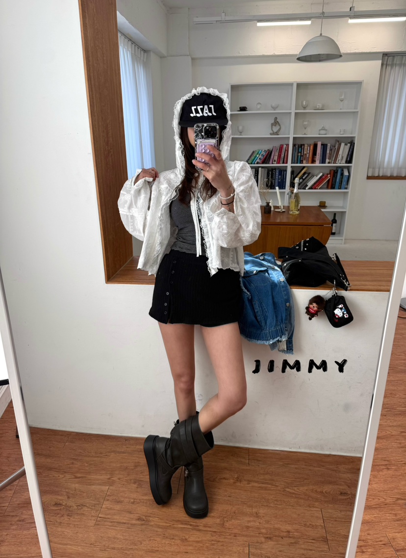 JIMMY韓國直郵女裝新品人氣職業熱賣真品推薦26春夏襯衫蕾絲衫JIMMY/REMAKE襯衫/蕾絲衫