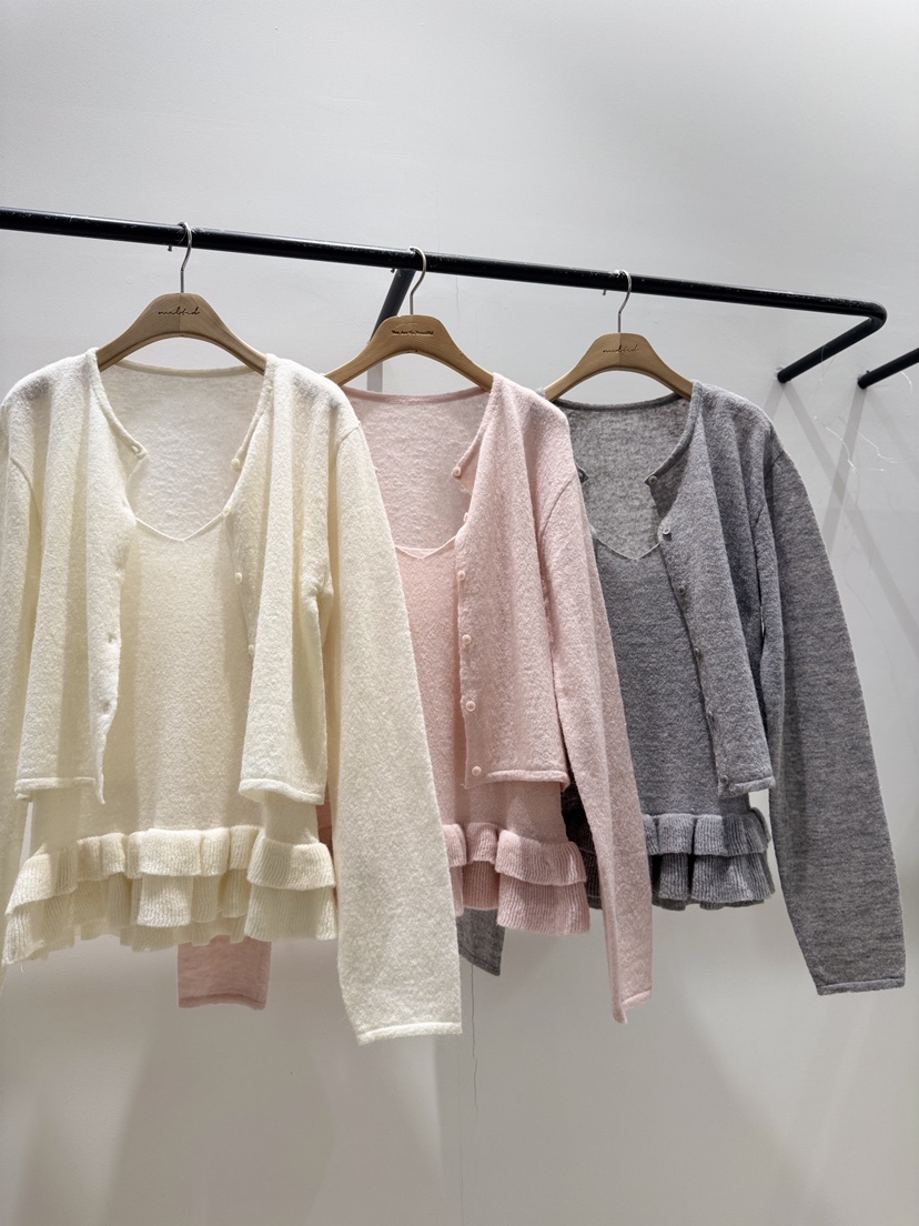 MELTED-P東大門直郵女裝新款推薦時尚人氣職業套裝荷葉邊MELTED-P套裝