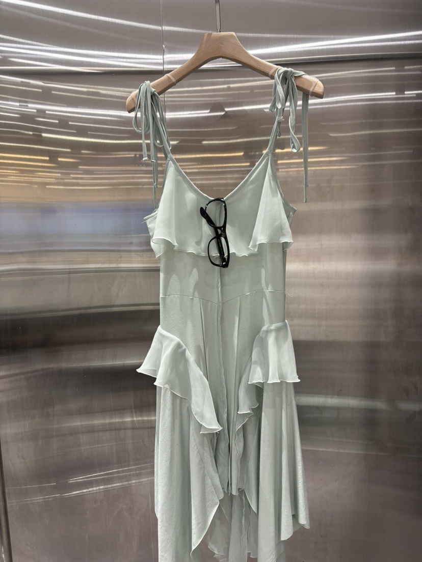 PLATFORM-L東大門實拍女裝新品人氣連衣裙不含飾品不對稱荷葉邊PLATFORM連衣裙