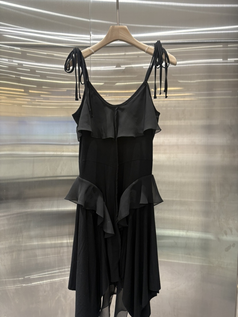 PLATFORM-L東大門實拍女裝新品人氣連衣裙不含飾品不對稱荷葉邊PLATFORM連衣裙圖色2