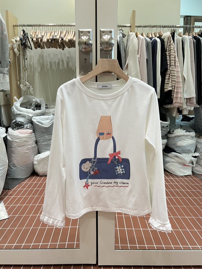 BE&amp;BE韓國直郵女裝新品休閑熱賣推薦真品26春夏長袖T恤BE&be長袖T恤圖色1