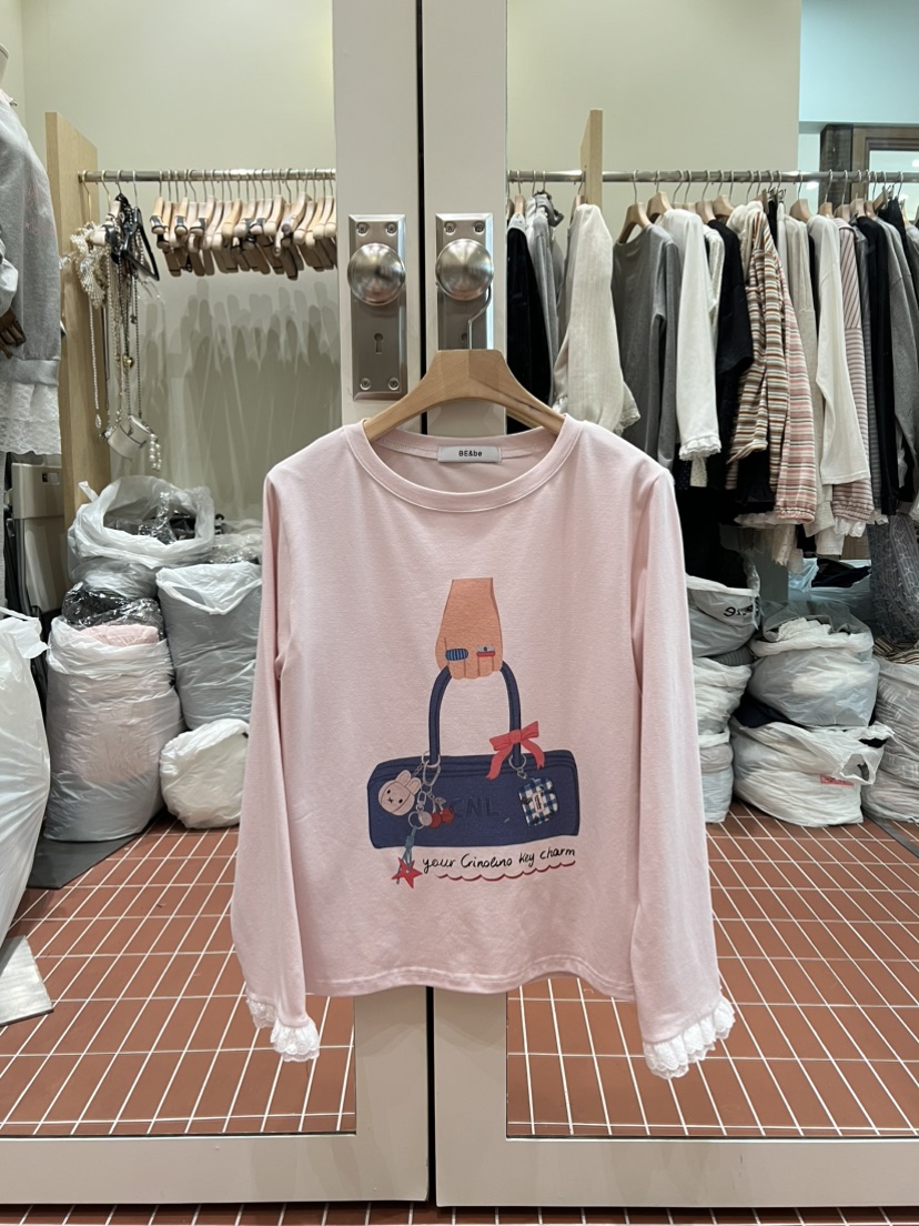 BE&amp;BE韓國直郵女裝新品休閑熱賣推薦真品26春夏長袖T恤BE&be長袖T恤圖色2