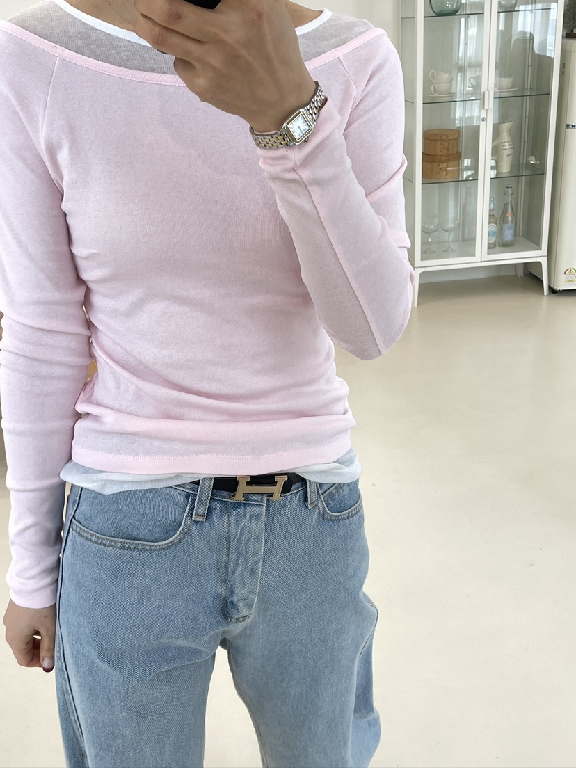 EDITION-P東大門實拍女士新款真品26春夏職業時尚長袖T恤EDITION/CHAHEE長袖T恤