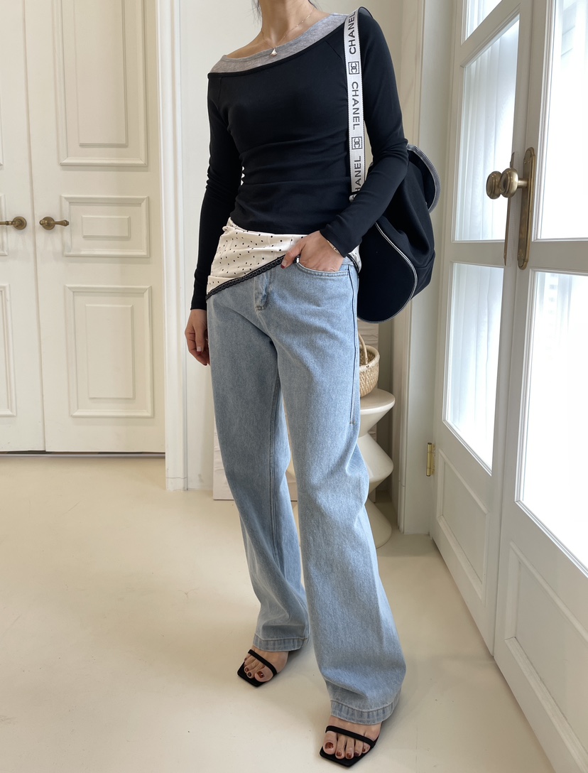 EDITION-P東大門實拍女士新款真品26春夏職業時尚長袖T恤EDITION/CHAHEE長袖T恤