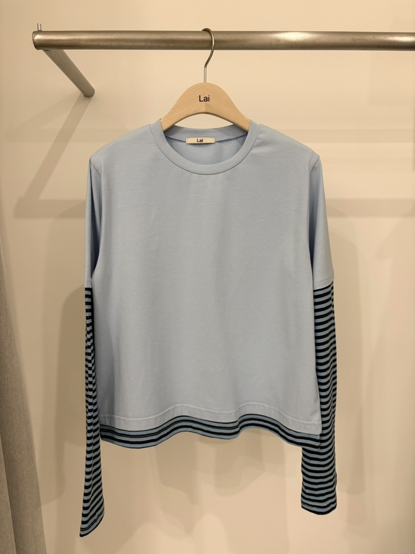 LAI東大門實拍女裝新品休閑人氣時尚真品職業推薦長袖T恤Lai長袖T恤圖色2