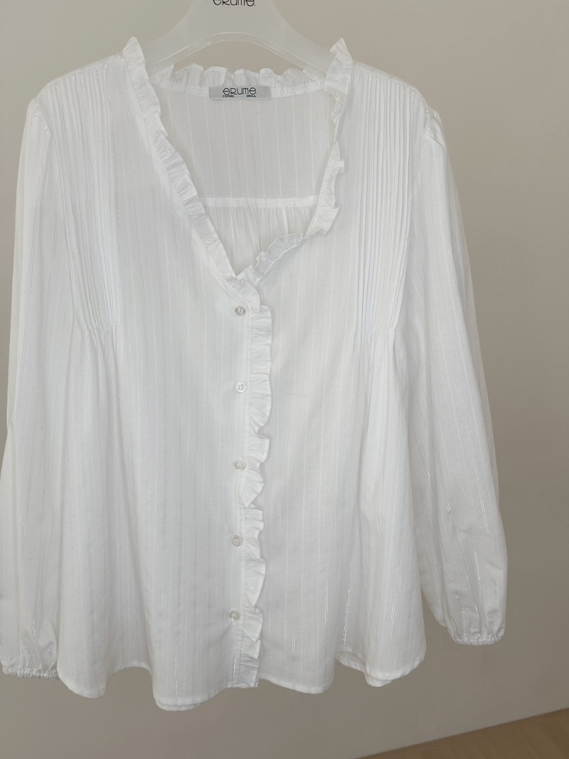 ERUME東大門直郵女士新品真品26春夏職業時尚熱賣襯衫蕾絲衫ERUME襯衫/蕾絲衫