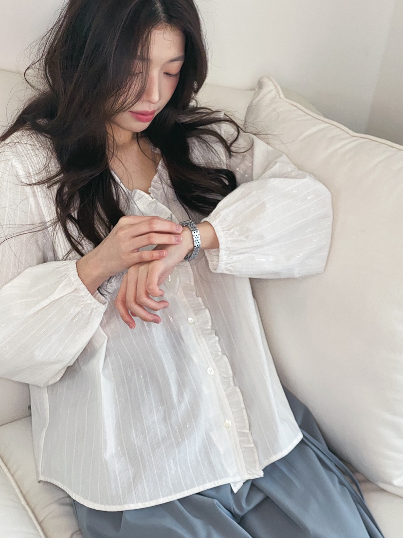 ERUME東大門直郵女士新品真品26春夏職業時尚熱賣襯衫蕾絲衫ERUME襯衫/蕾絲衫