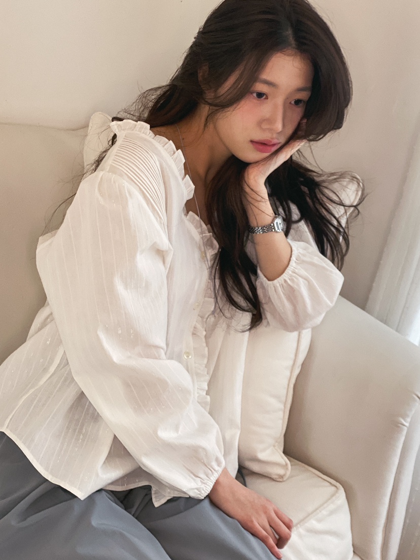 ERUME東大門直郵女士新品真品26春夏職業時尚熱賣襯衫蕾絲衫ERUME襯衫/蕾絲衫