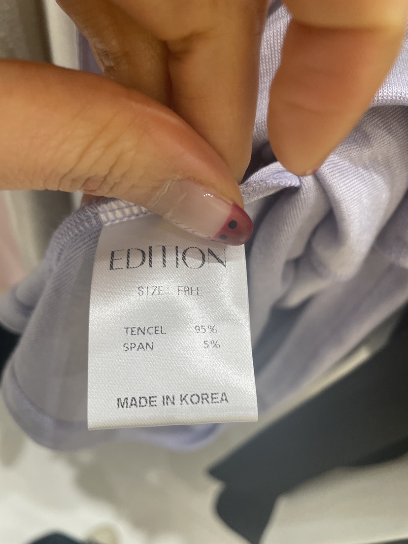 EDITION-P韓國直郵女裝新款熱賣人氣推薦真品職業長袖T恤EDITION/CHAHEE長袖T恤