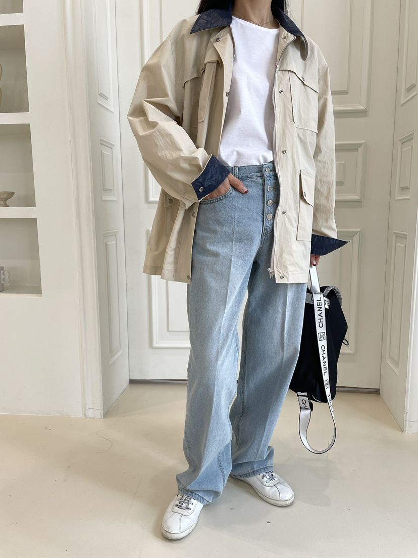 EDITION-P韓國代購女士新品時尚人氣26春夏休閑牛仔褲紐扣EDITION/CHAHEE牛仔褲