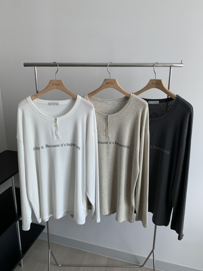 BETONE東大門代購女士新品休閑人氣職業真品時尚26春夏長袖T恤BETONE長袖T恤