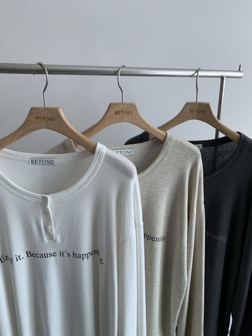 BETONE東大門代購女士新品休閑人氣職業真品時尚26春夏長袖T恤BETONE長袖T恤