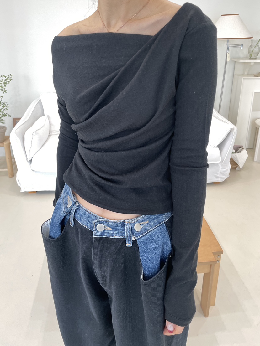 EDITION-P東大門直郵女士新款職業推薦熱賣真品人氣長袖T恤EDITION/CHAHEE長袖T恤