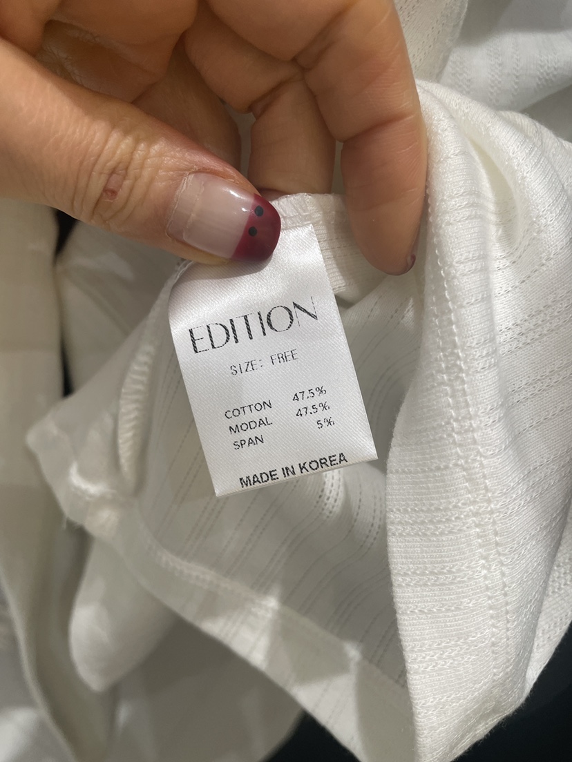 EDITION-P東大門直郵女士新款職業推薦熱賣真品人氣長袖T恤EDITION/CHAHEE長袖T恤