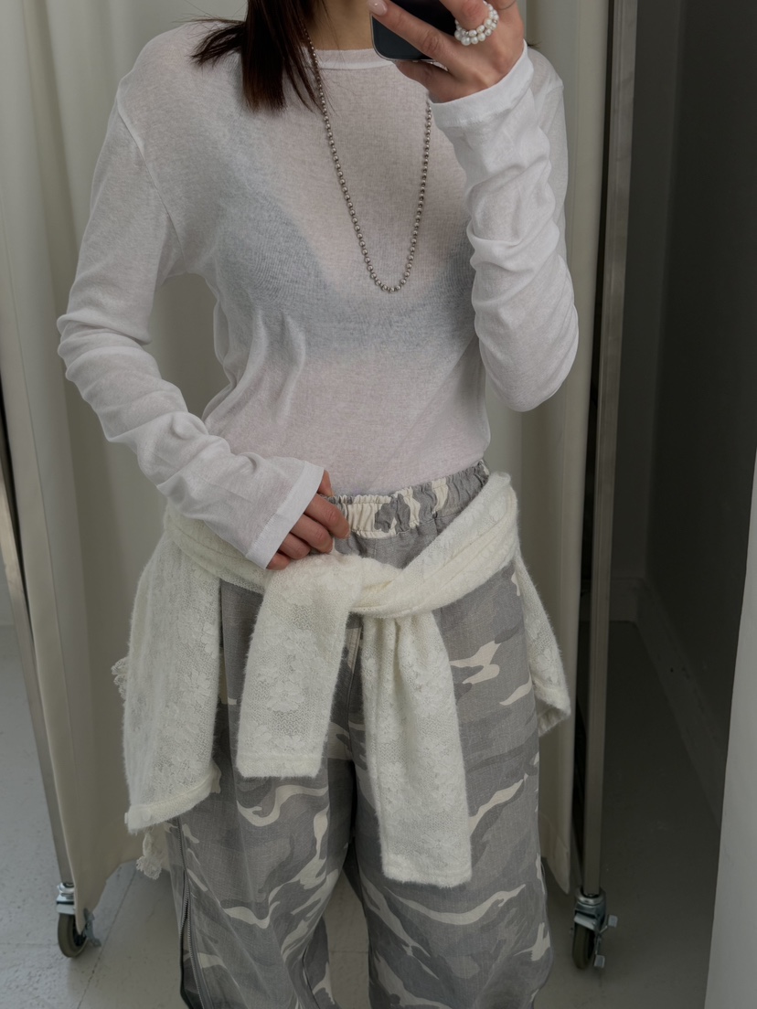 FRANC—L韓國代購女士新款休閑熱賣26春夏人氣職業長袖T恤FRANC長袖T恤圖色1