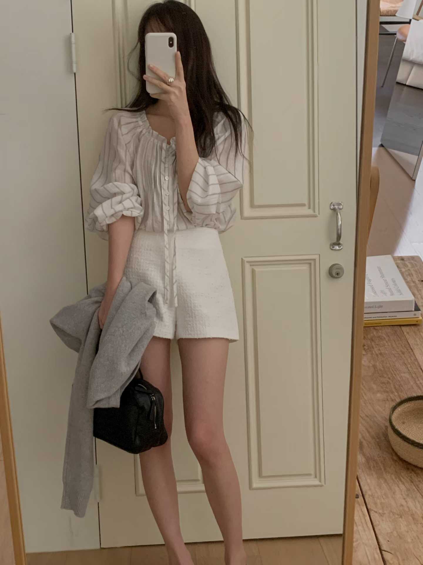 MIELLE-미엘르-OT東大門實拍女裝新款時尚襯衫蕾絲衫不含吊帶MIELLE-미엘르-OT襯衫/蕾絲衫