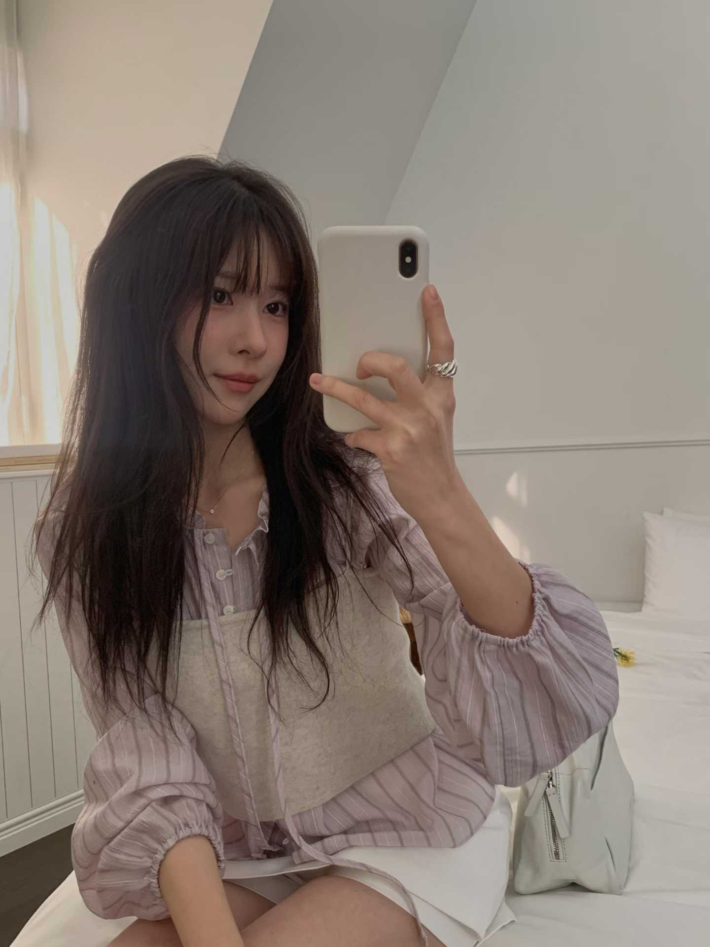 MIELLE-미엘르-OT東大門實拍女裝新款時尚襯衫蕾絲衫不含吊帶MIELLE-미엘르-OT襯衫/蕾絲衫