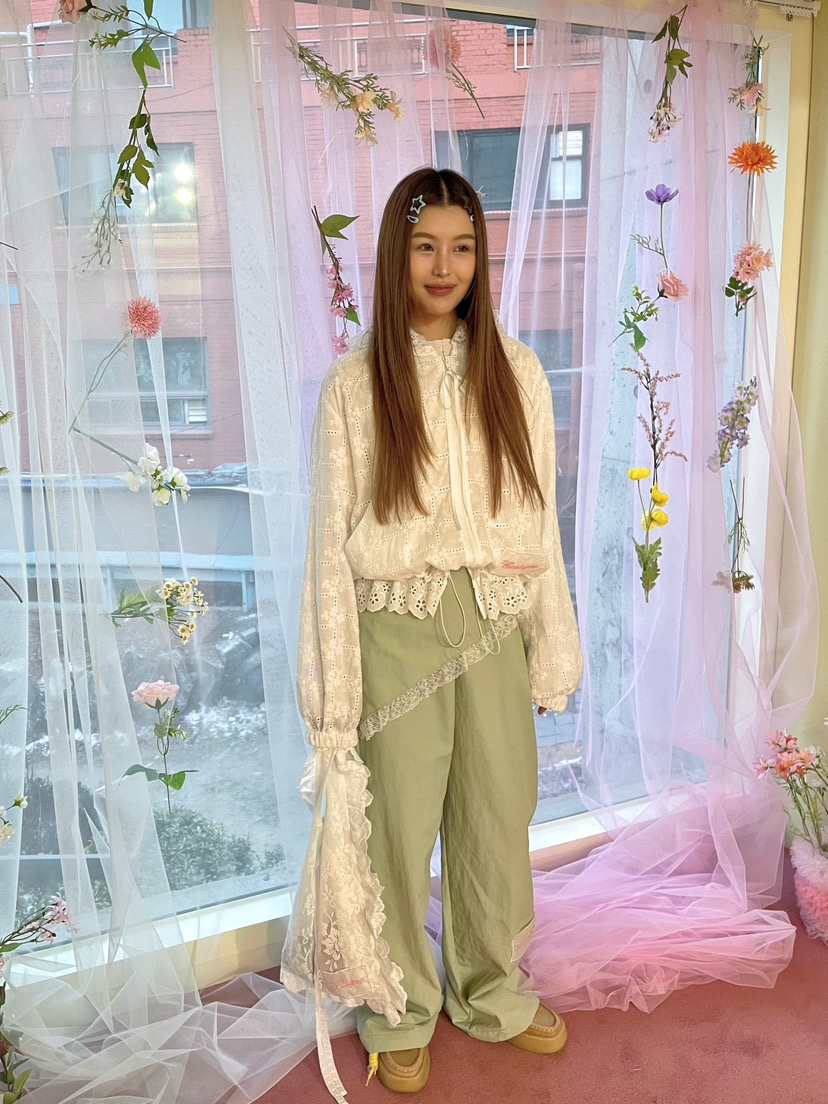 BOUTIQUE-L韓國直郵女士新款26春夏人氣休閑職業夾克蕾絲花BOUTIQUE-L夾克