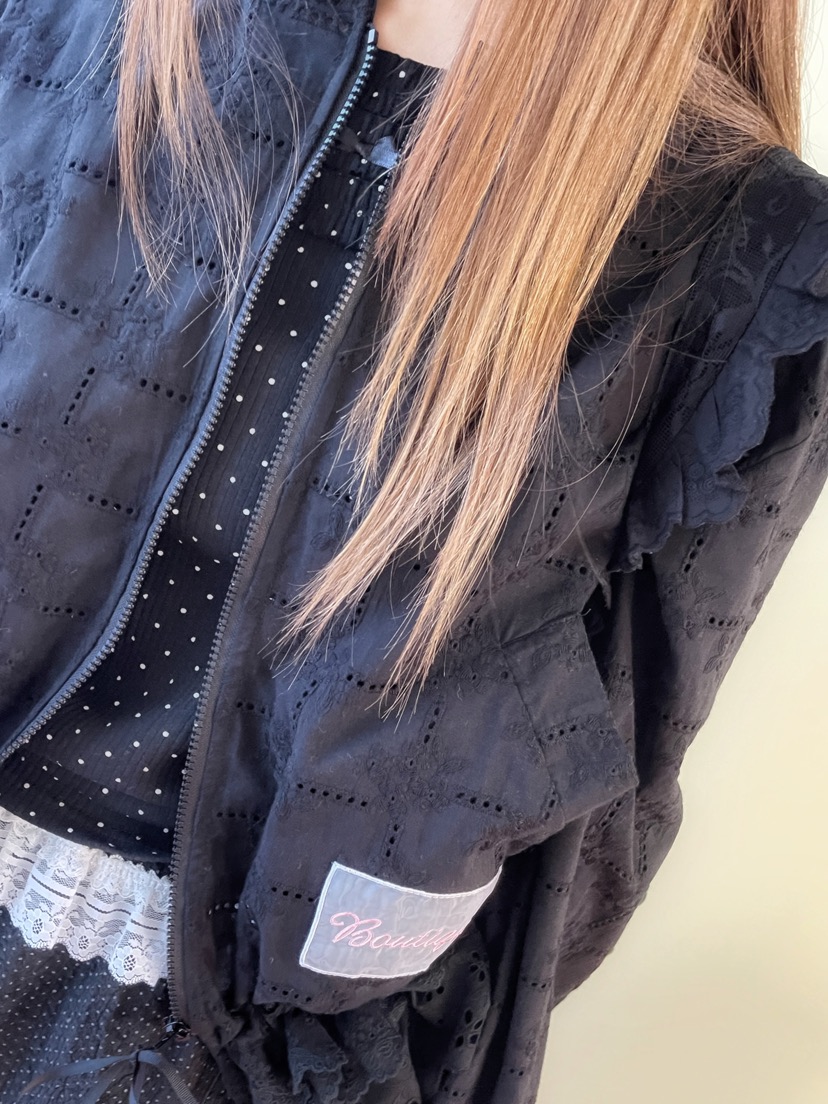 BOUTIQUE-L韓國直郵女士新款26春夏人氣休閑職業夾克蕾絲花BOUTIQUE-L夾克