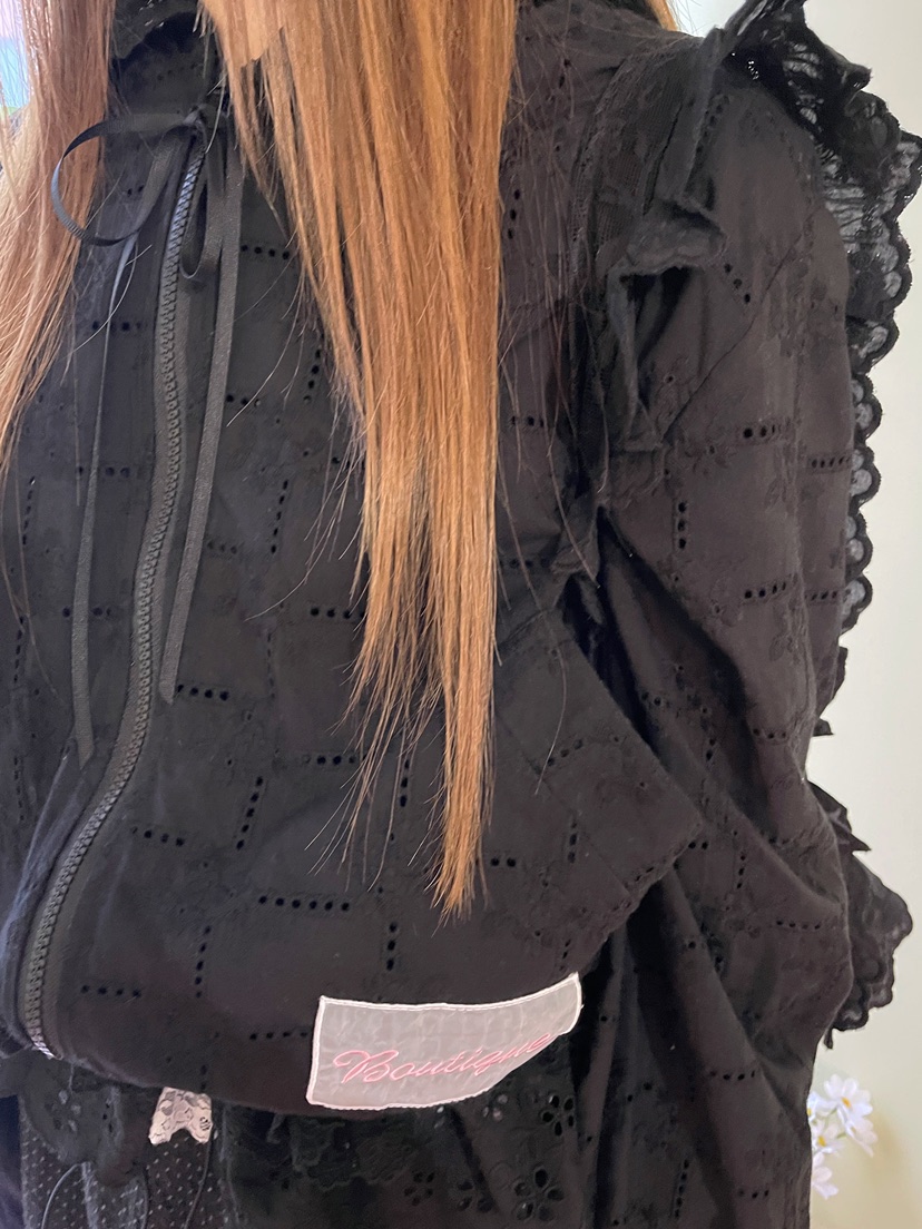 BOUTIQUE-L韓國直郵女士新款26春夏人氣休閑職業夾克蕾絲花BOUTIQUE-L夾克