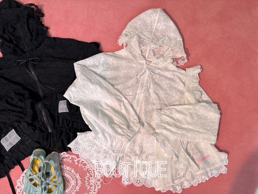 BOUTIQUE-L韓國直郵女士新款26春夏人氣休閑職業夾克蕾絲花BOUTIQUE-L夾克圖色2