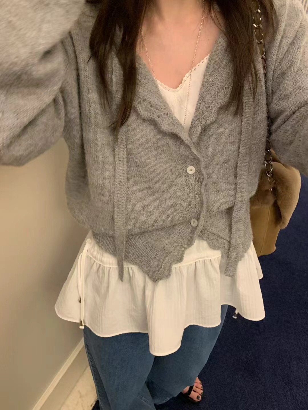 MELLOUNGE-멜라운지-T韓國代購女裝新品休閑推薦針織衫MELLOUNGE-T針織衫