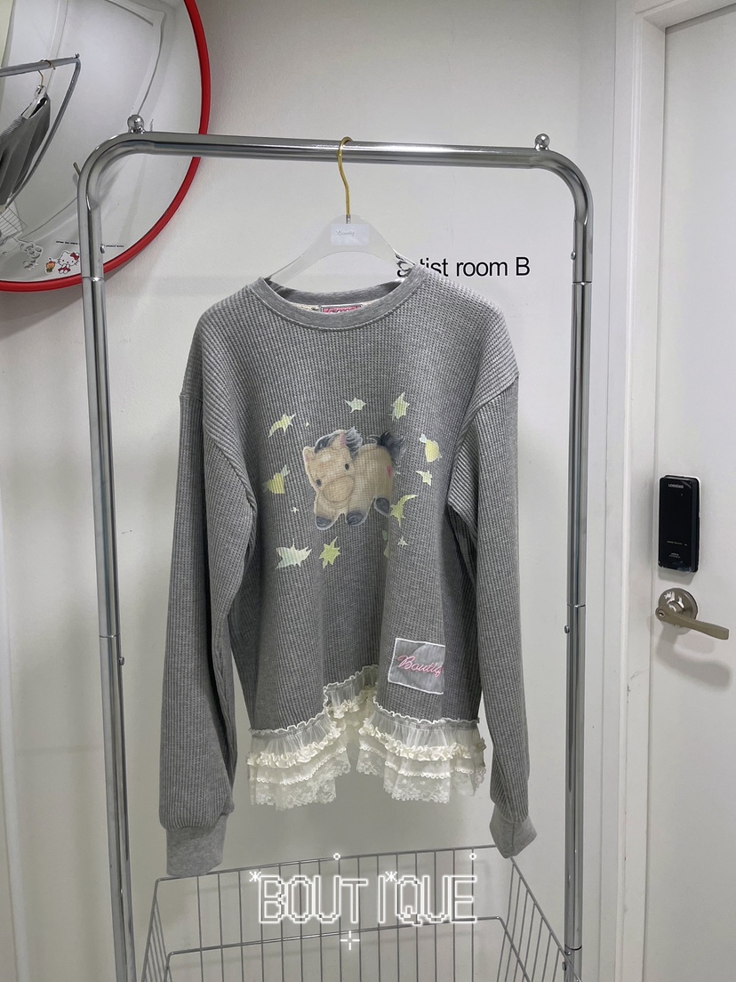 BOUTIQUE-L東大門實拍女裝新款真品時尚26春夏休閑人氣衛衣BOUTIQUE-L衛衣圖色3