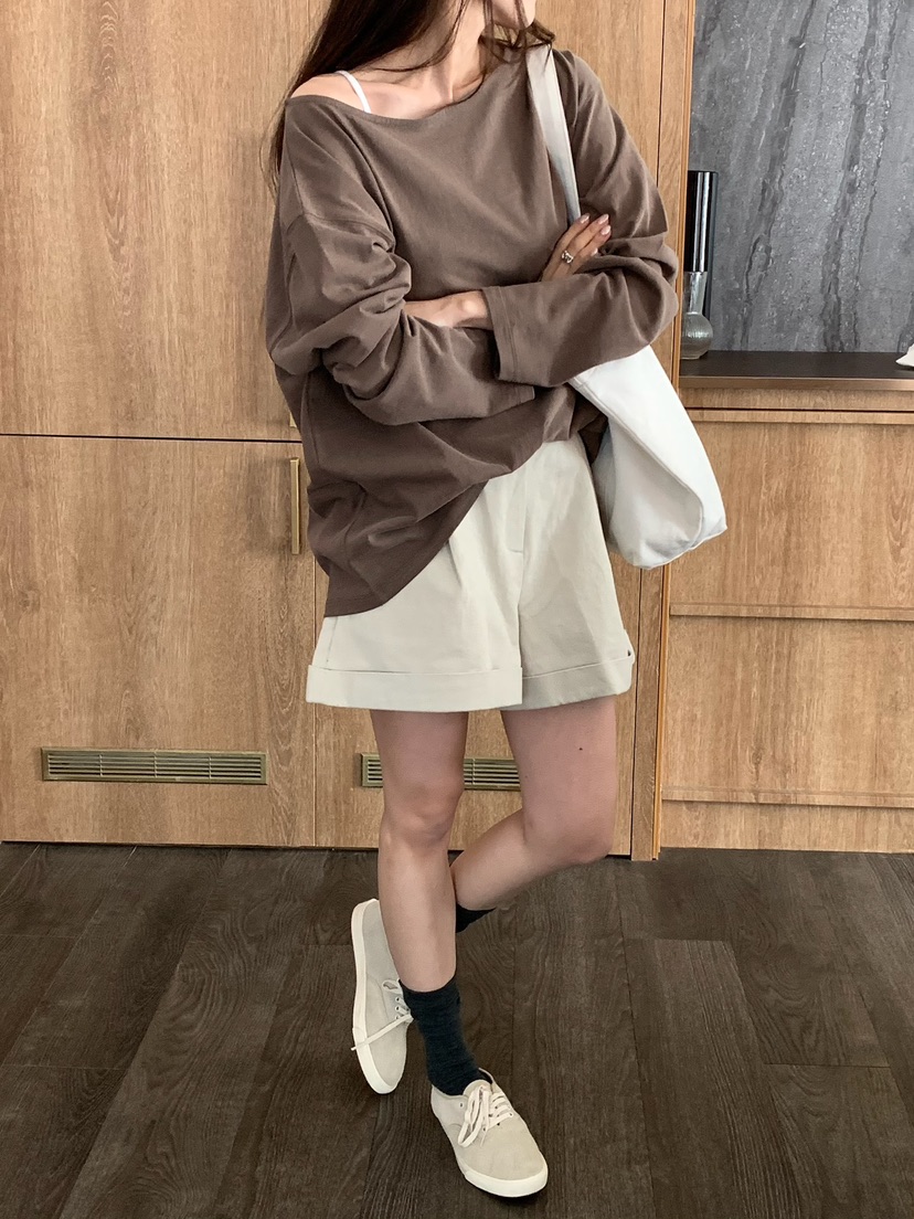 BLEECKER韓國直郵女裝新款真品推薦職業休閑時尚26春夏長袖T恤BLEECKER長袖T恤