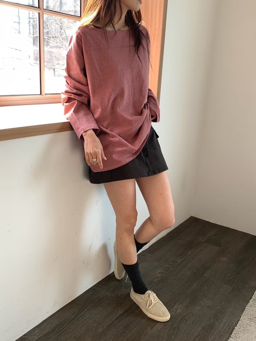 BLEECKER韓國直郵女裝新款真品推薦職業休閑時尚26春夏長袖T恤BLEECKER長袖T恤