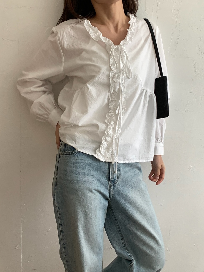 BLEECKER東大門代購女士新款熱賣26春夏推薦休閑襯衫蕾絲衫BLEECKER襯衫/蕾絲衫