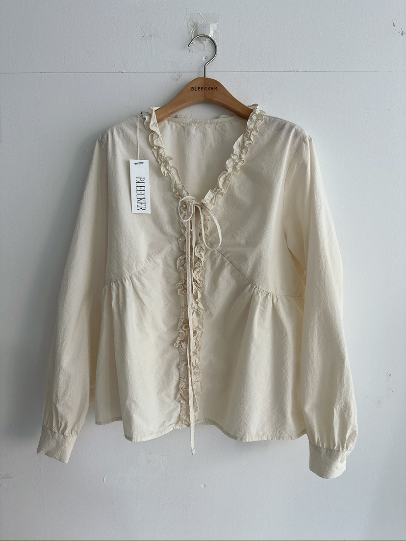 BLEECKER東大門代購女士新款熱賣26春夏推薦休閑襯衫蕾絲衫BLEECKER襯衫/蕾絲衫圖色1