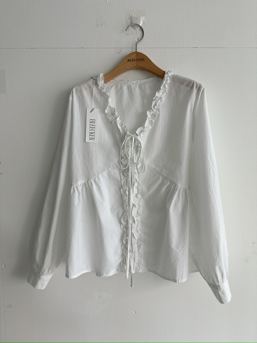 BLEECKER東大門代購女士新款熱賣26春夏推薦休閑襯衫蕾絲衫BLEECKER襯衫/蕾絲衫圖色2