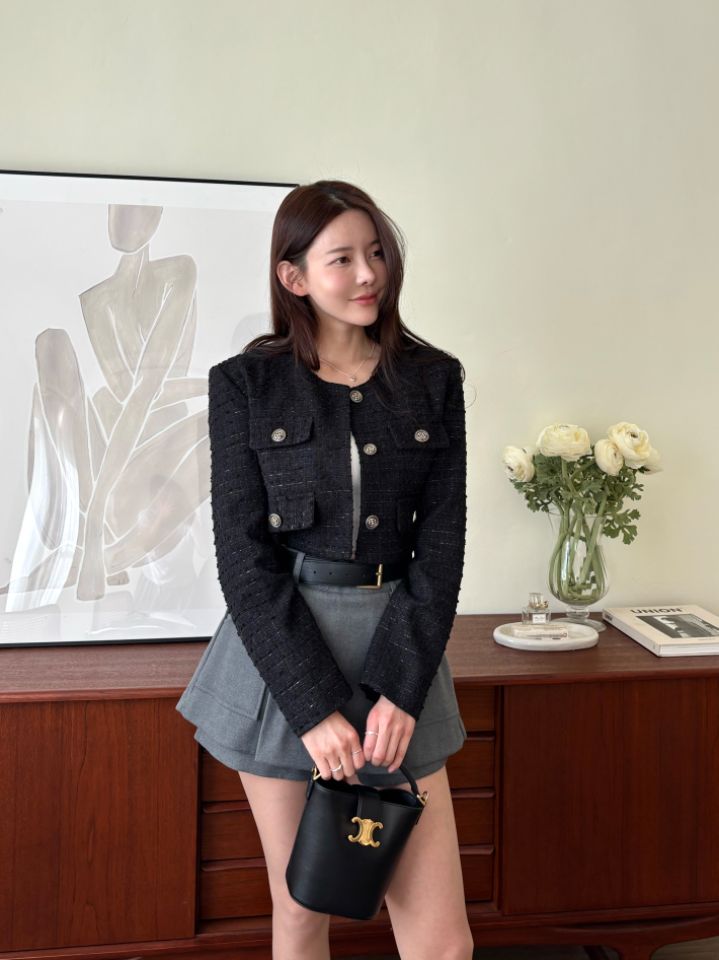 mars東大門代購女裝新款人氣推薦職業26春夏熱賣夾克粗花呢mars夾克