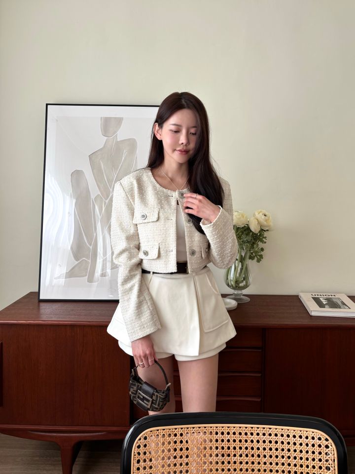 mars東大門代購女裝新款人氣推薦職業26春夏熱賣夾克粗花呢mars夾克