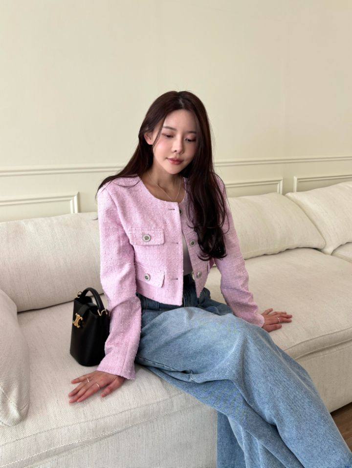 mars東大門代購女裝新款人氣推薦職業26春夏熱賣夾克粗花呢mars夾克