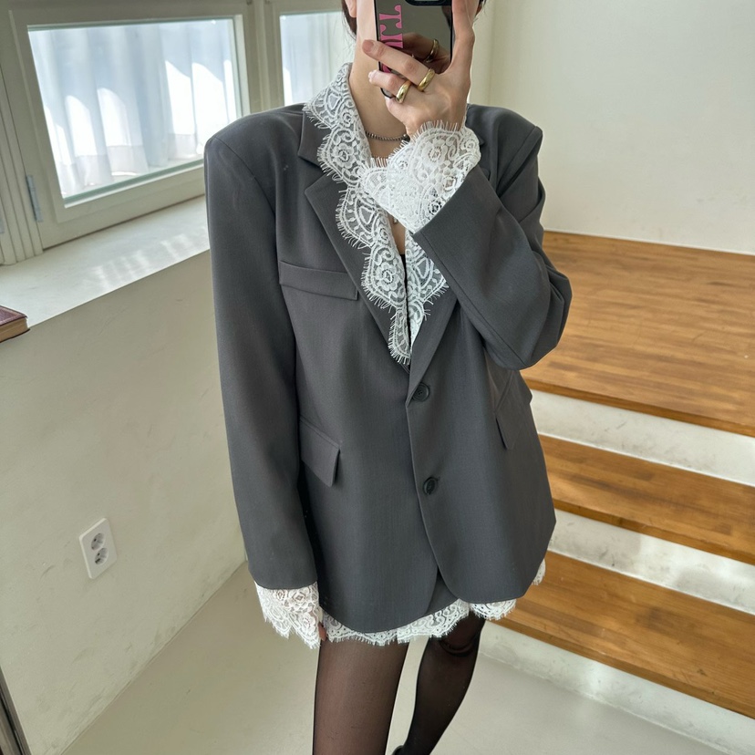 SOUIT韓國直郵女裝新品時尚職業26春夏休閑真品熱賣人氣夾克SOUIT by mabel-L夾克