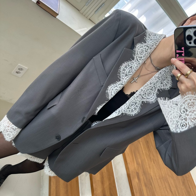 SOUIT韓國直郵女裝新品時尚職業26春夏休閑真品熱賣人氣夾克SOUIT by mabel-L夾克